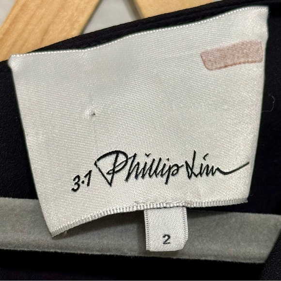 3.1 Phillip Lim Black Satin Cutout Keyhole Gala Formal Maxi Dress Size 2 - Picture 6 of 10